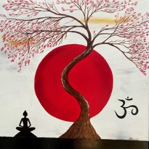Namaste peinture 50x50 cm