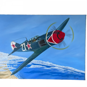 Lavochkine La 7 Peinture à l'huile sur toile en lin 50 X 70 cm